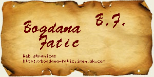 Bogdana Fatić vizit kartica